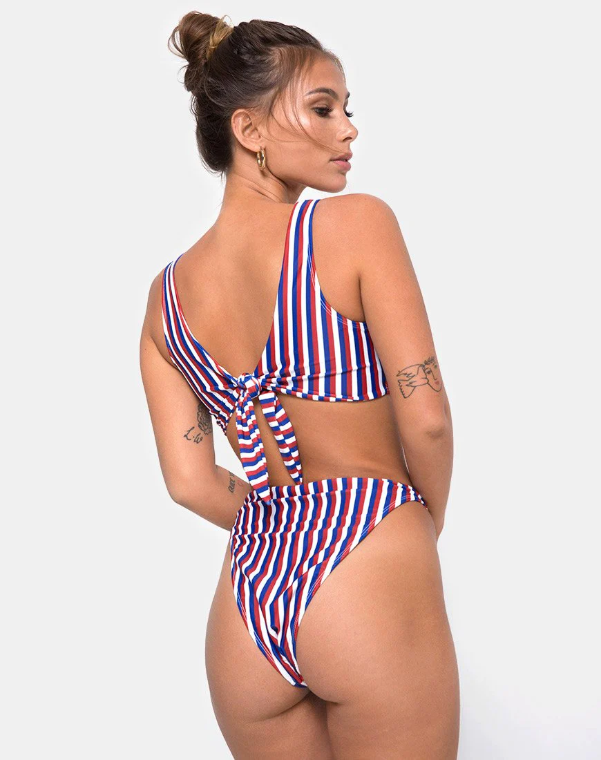 Abadie Bottom Bikini in Triple Stripe - Image 2