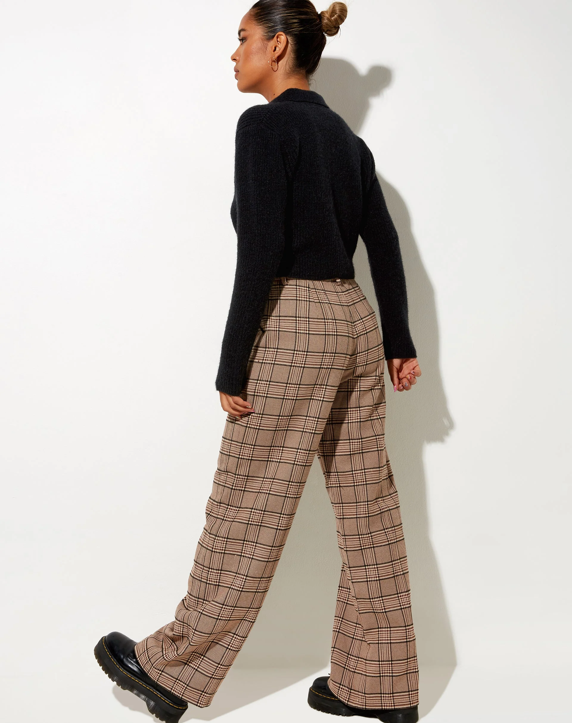 Abba Trouser in Check Brown - Image 4