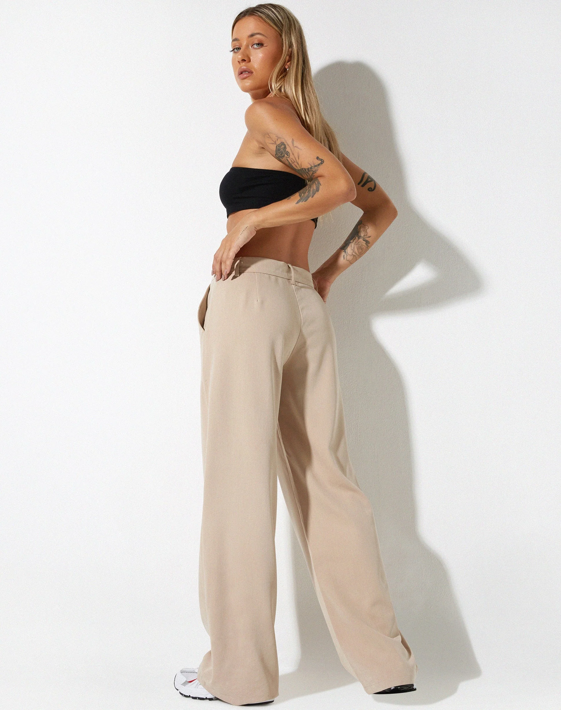 Abena Trouser in Soft Tailoring Beige - Image 2