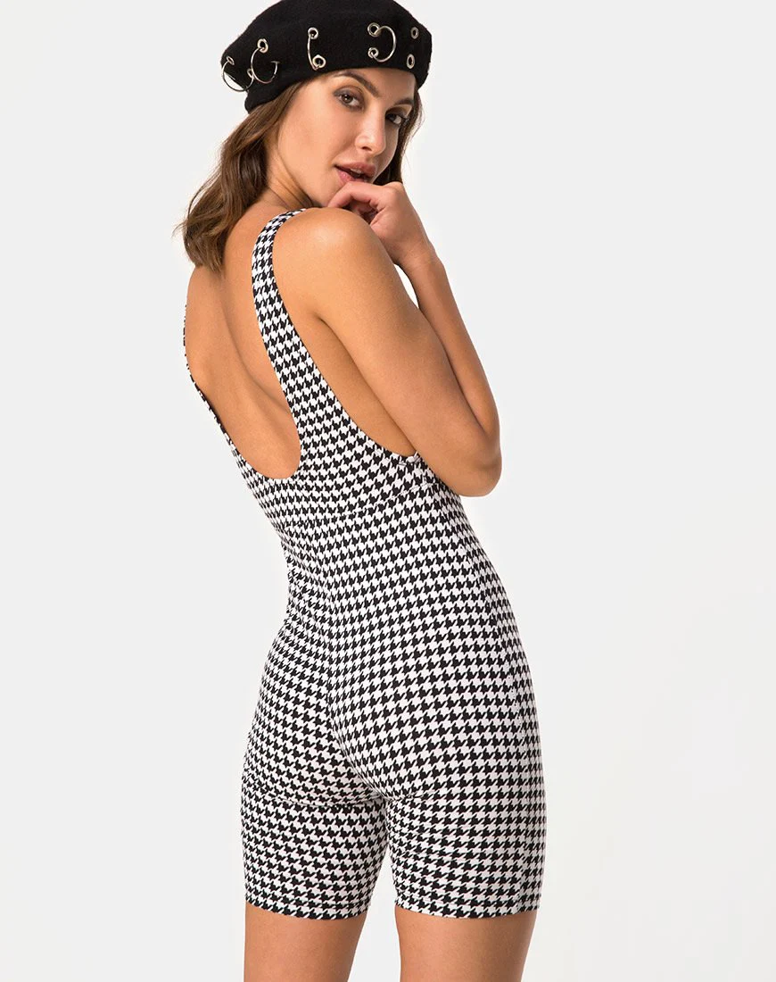Acro Unitard in Dogtooth - Image 2