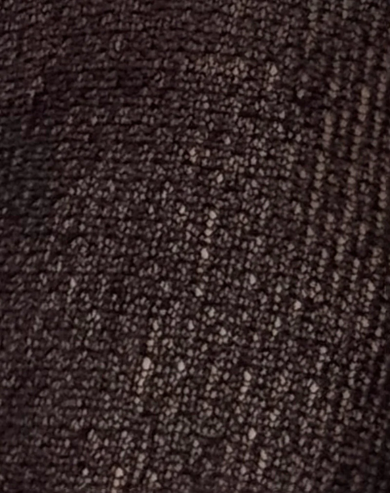Agnes Sleeveless Sheer Knit Tank in Black - Image 6