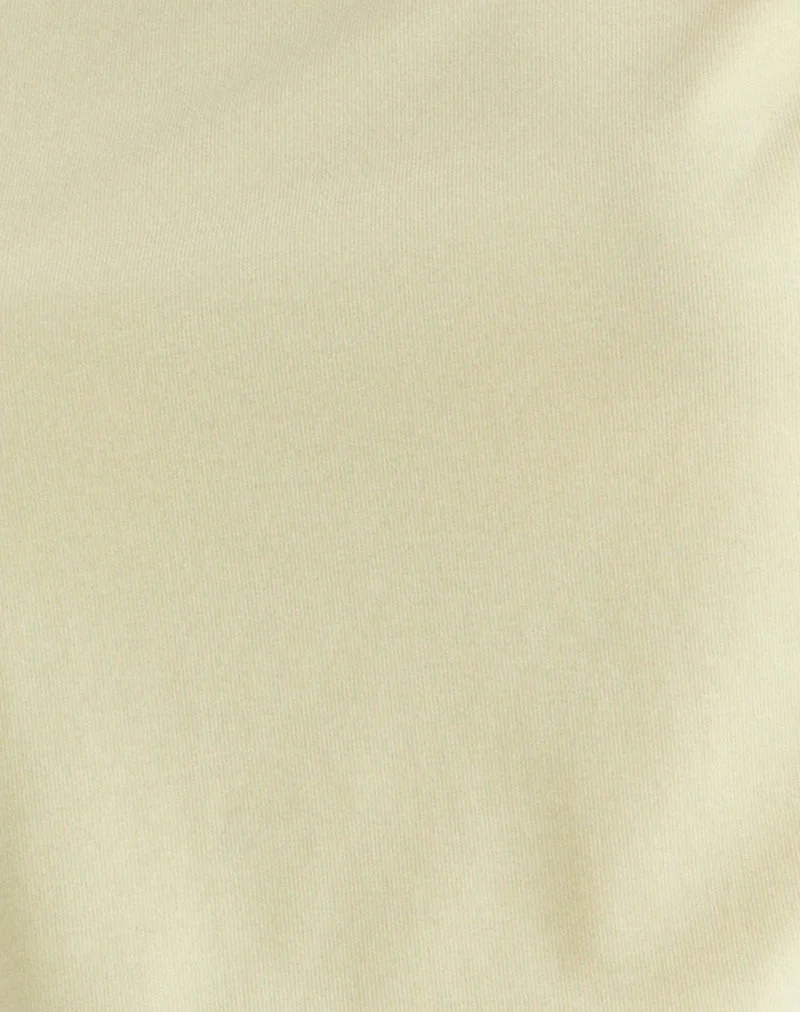 Aleyah Tie Shoulder Tee in Lemon - Image 6