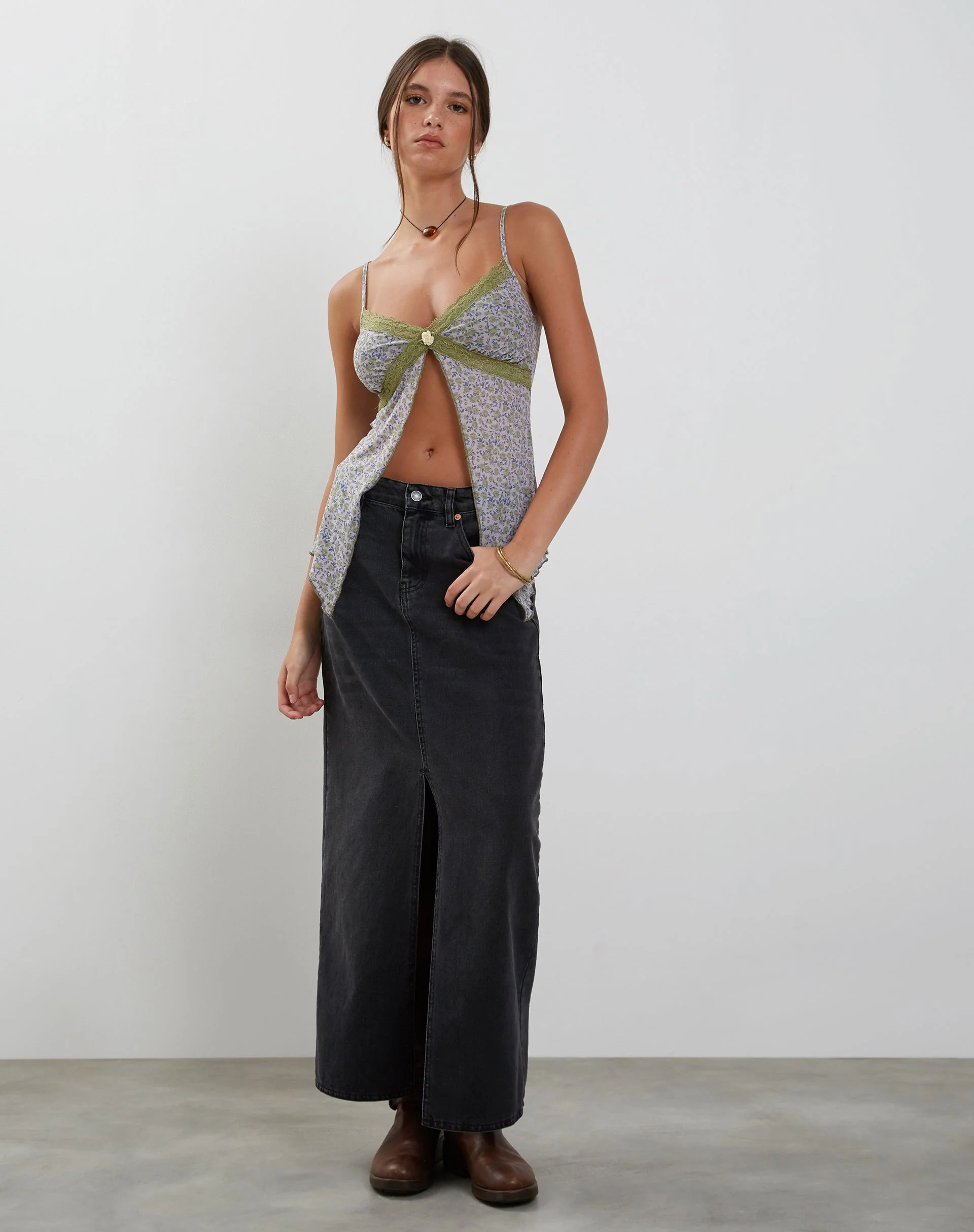Aliqa Mesh Butterfly Top in Spring Rose Green - Image 4