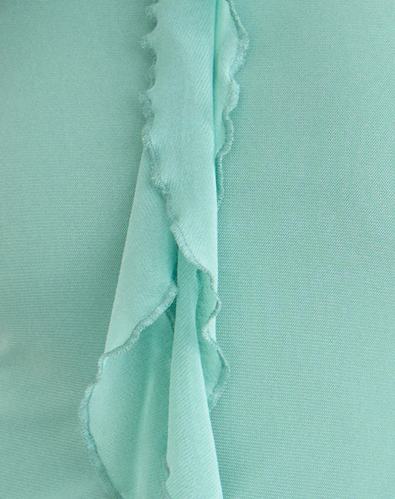 Aliraga Top in Mesh Aqua - Image 6