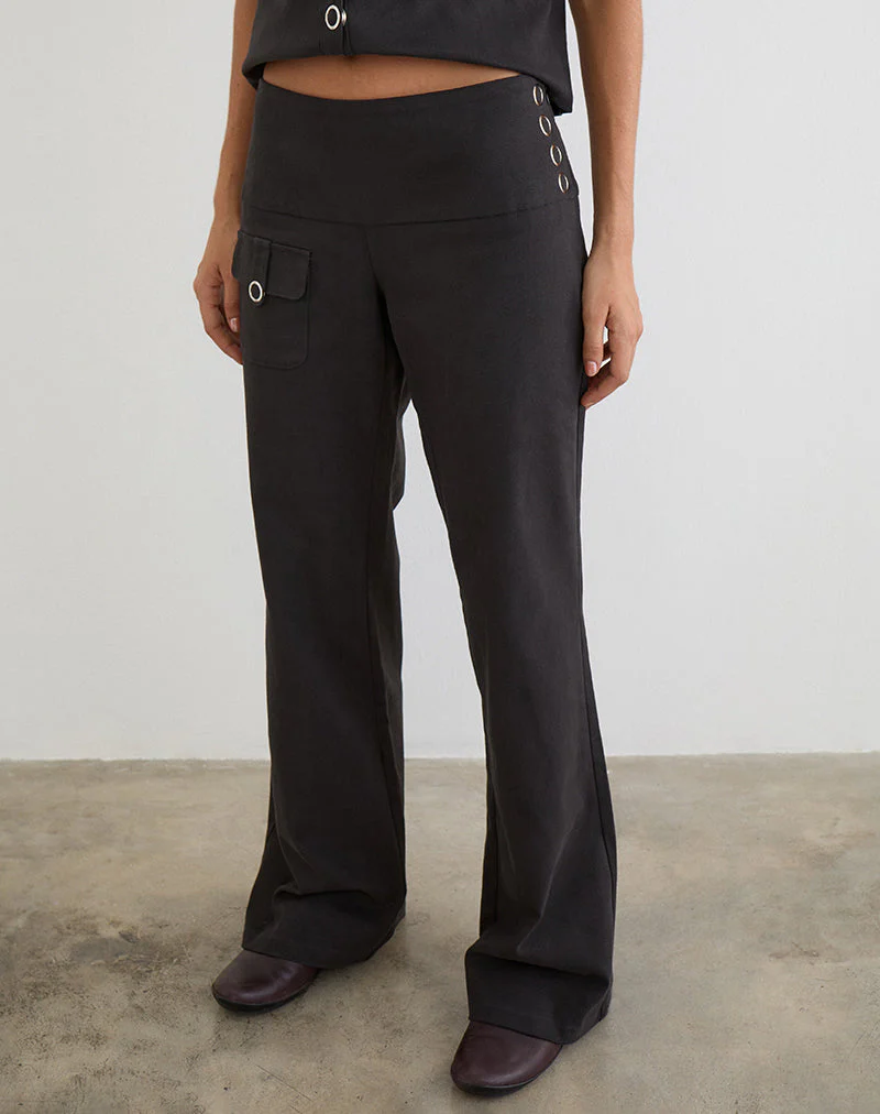 Alora Pocket Trouser in Dark Grey - Image 3