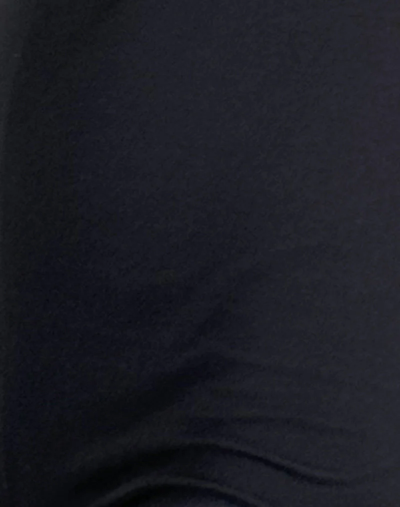 Amira Unitard in Black with White Binding - Image 6