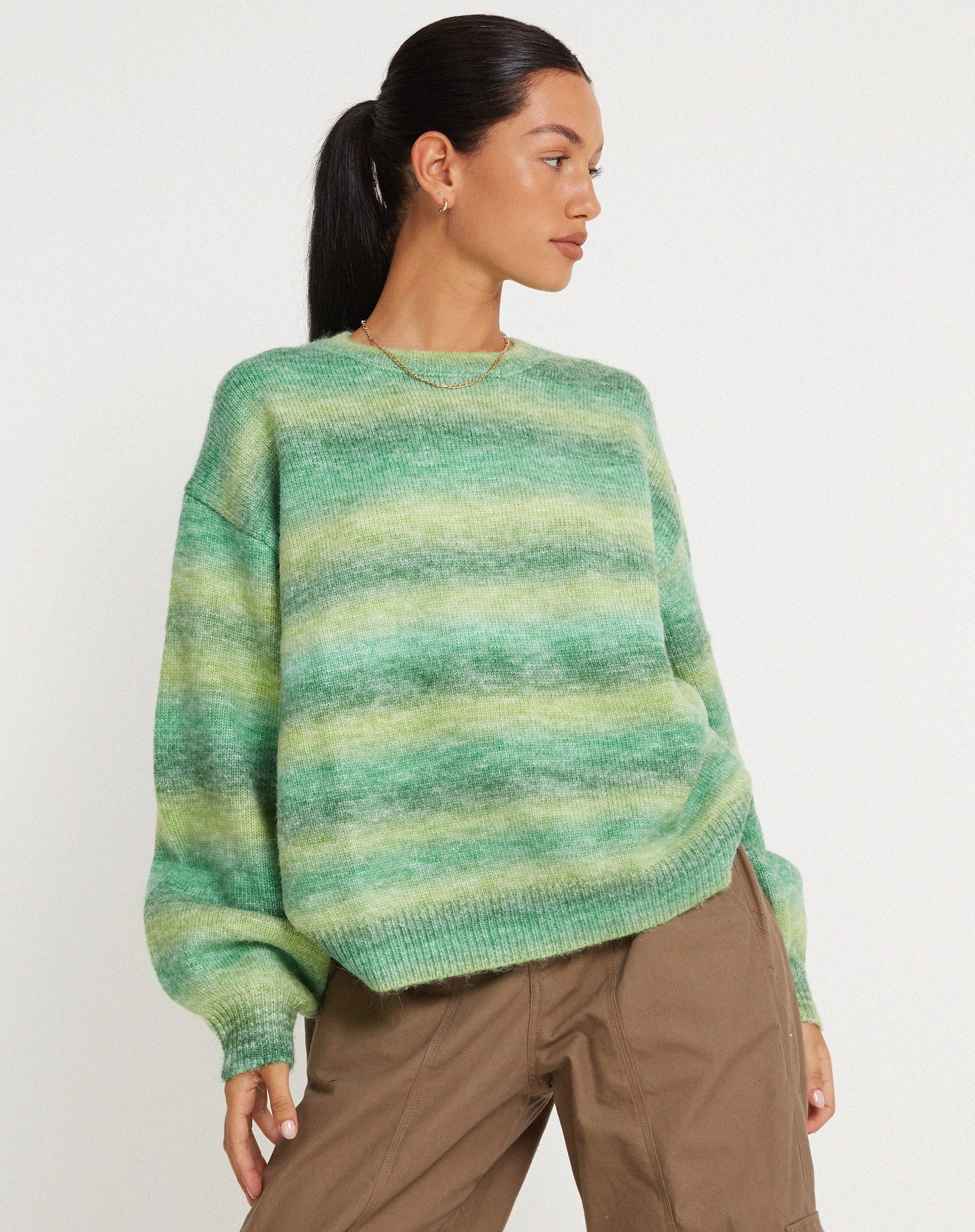 MOTEL X OLIVIA NEILL Oversized Ammaria Jumper in Green - Image 2