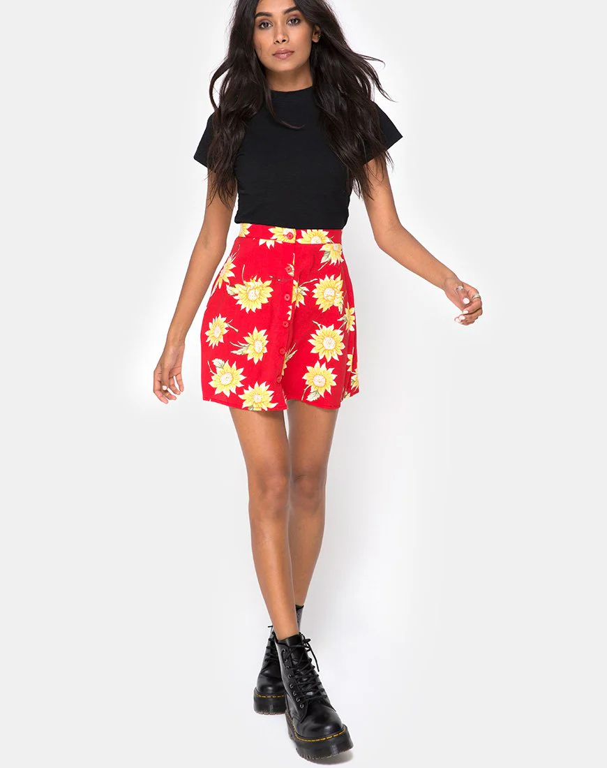 Andrea Skater Skirt in Sunny Days Red - Image 3
