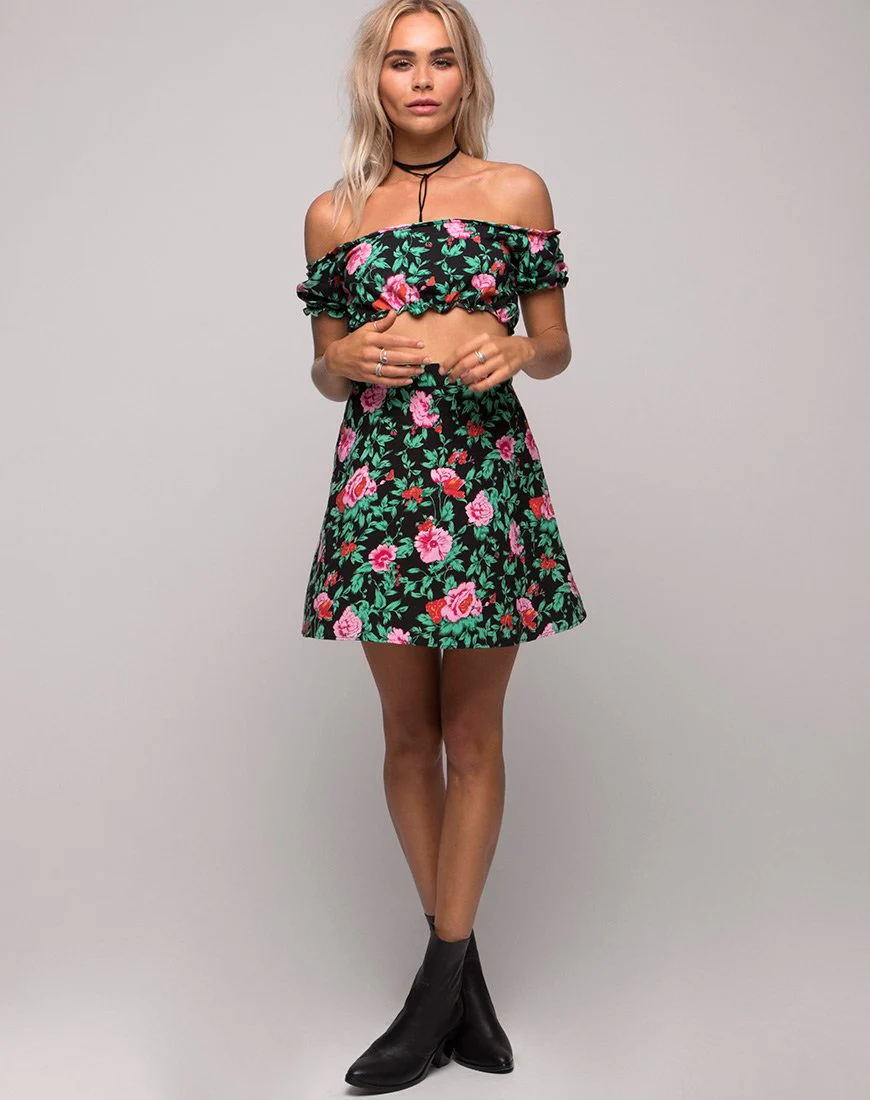 Antonia A Line Skirt in Flower Fling - Image 3