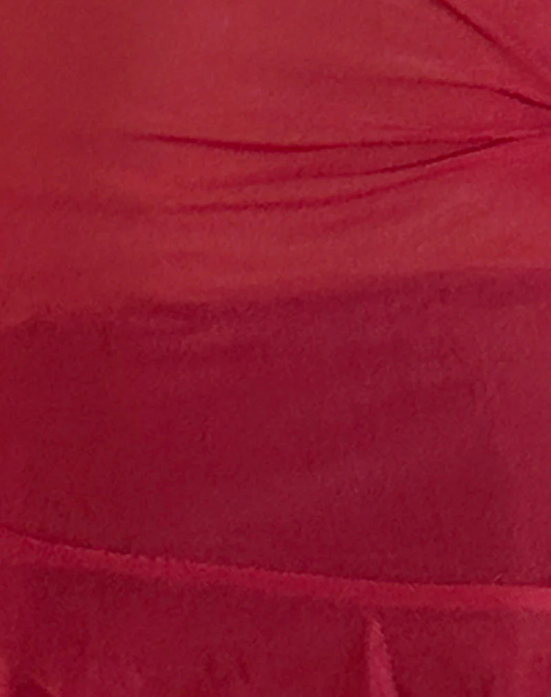 Arabella Halterneck Top in Mesh Cherry - Image 6