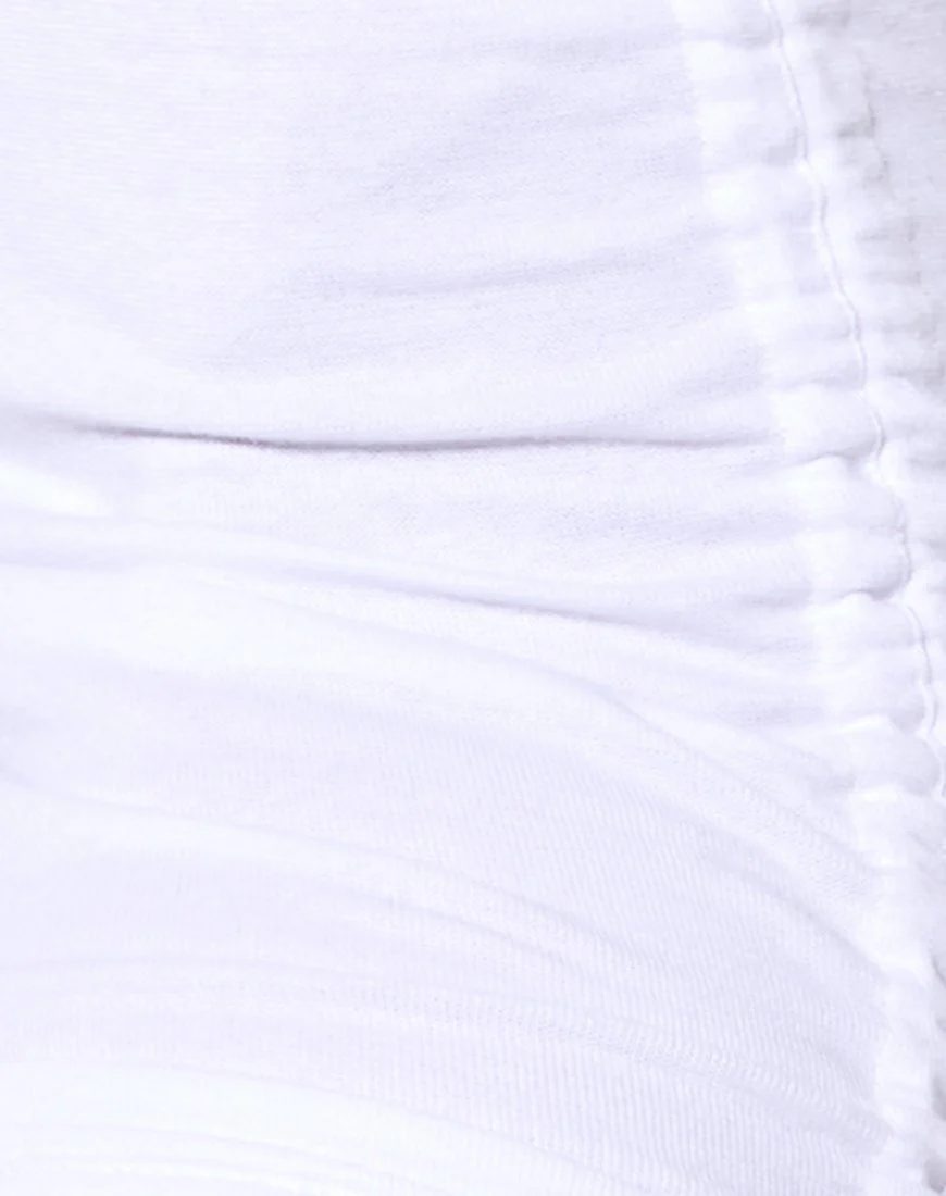 Ardilla Bodycon Dress in Rib White - Image 7