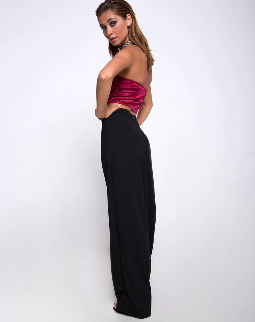 Ari Palazzo Pant in Black - Image 4