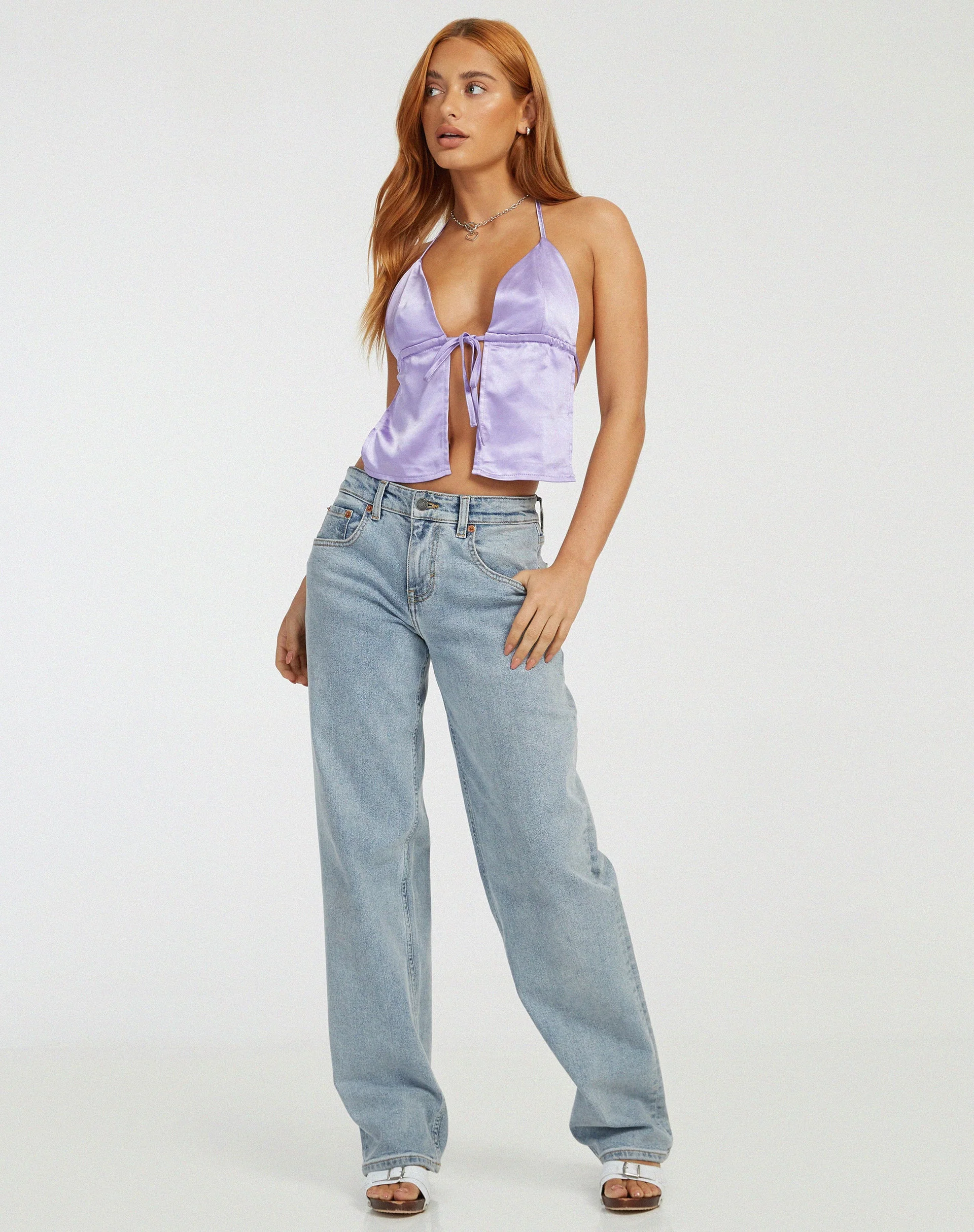 Arula Cami Top in Satin Lilac - Image 3
