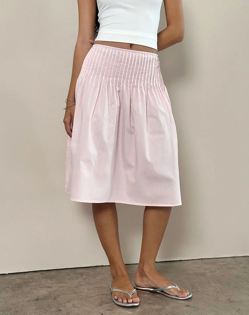 Asada Midi Skirt in Light Pink - Image 2