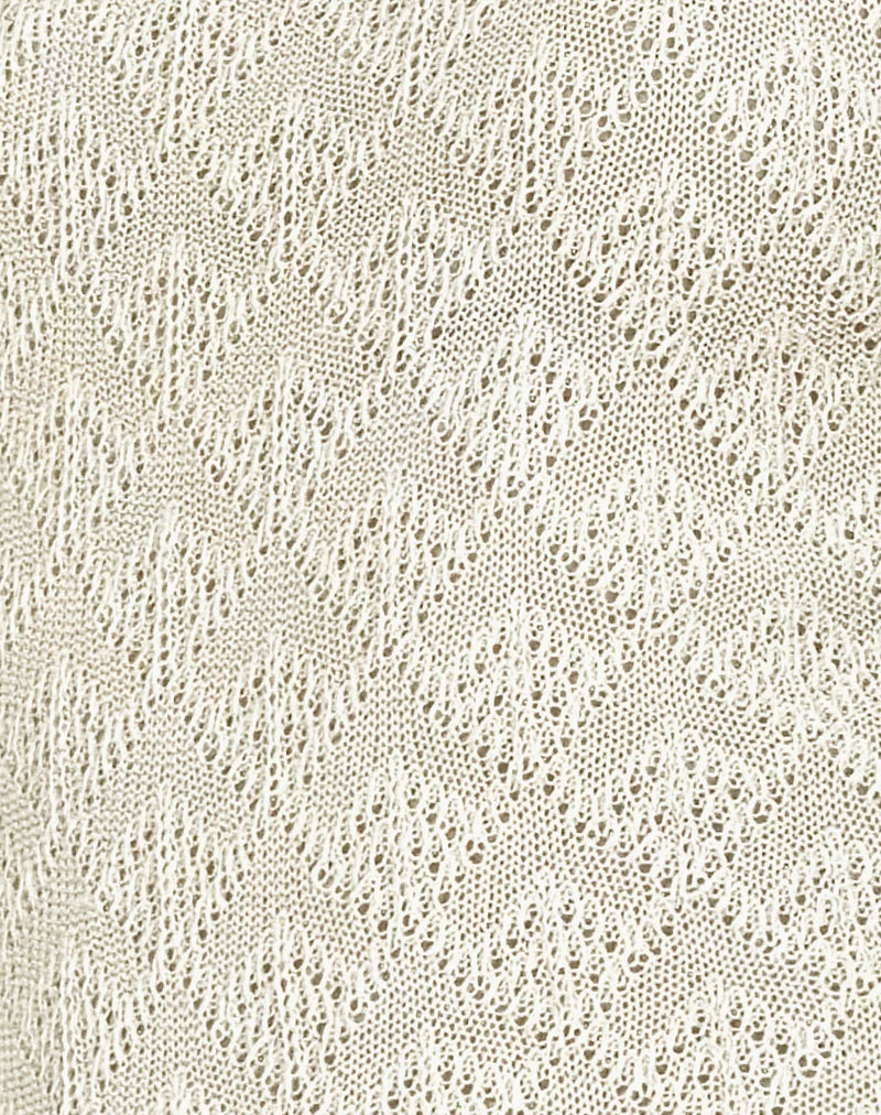 Ashtin Midi Dress in Pointelle Ivory - Image 6