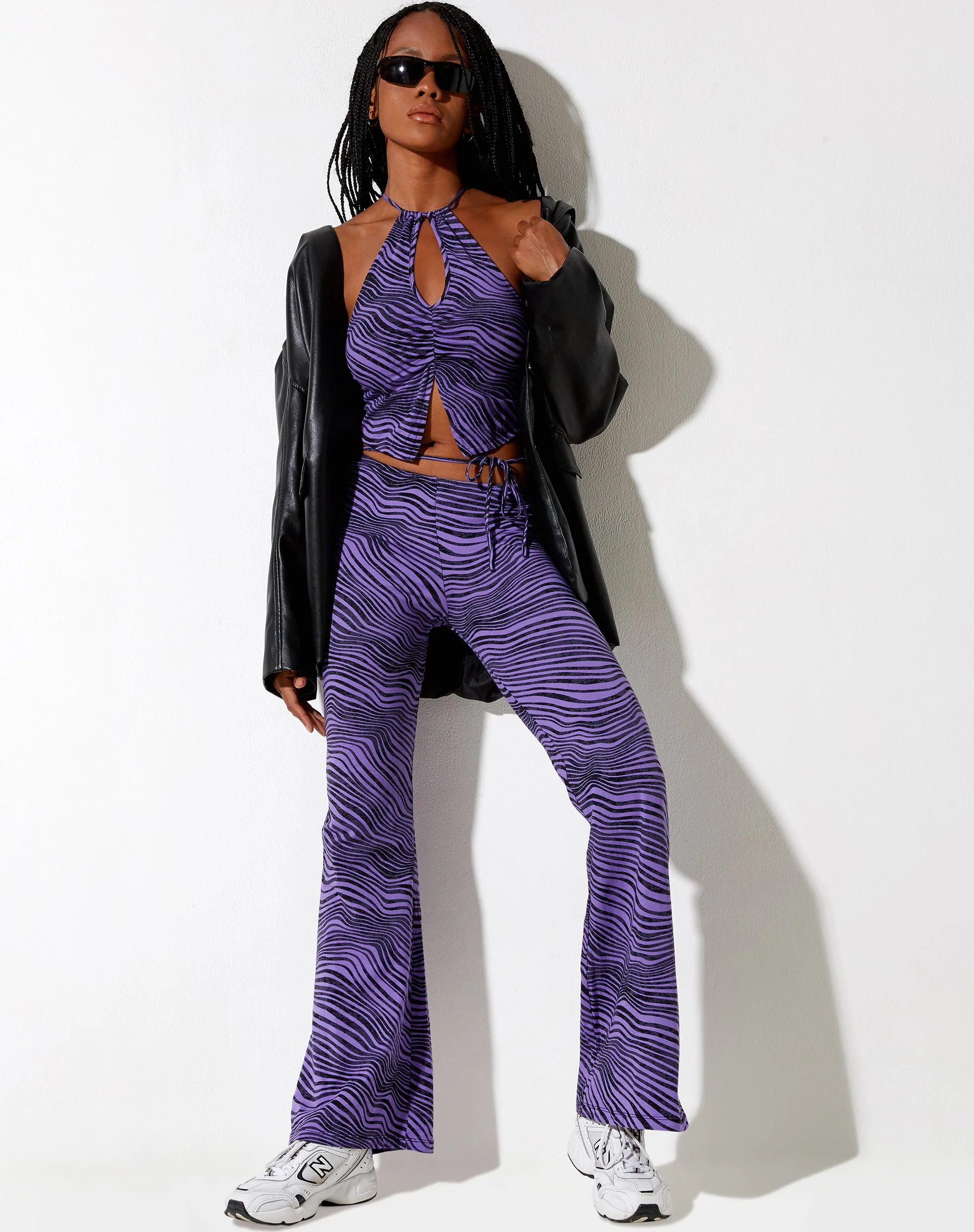 Asmi Crop Top in Desert Terrain Purple - Image 3