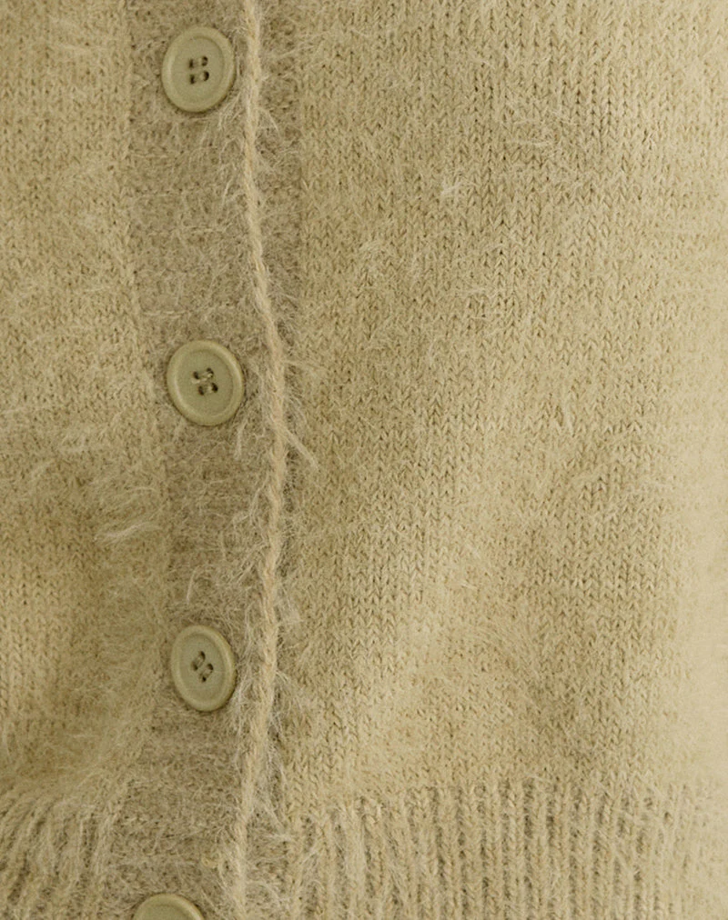 Audrina Cardigan in Fluffy Knit Sage - Image 6