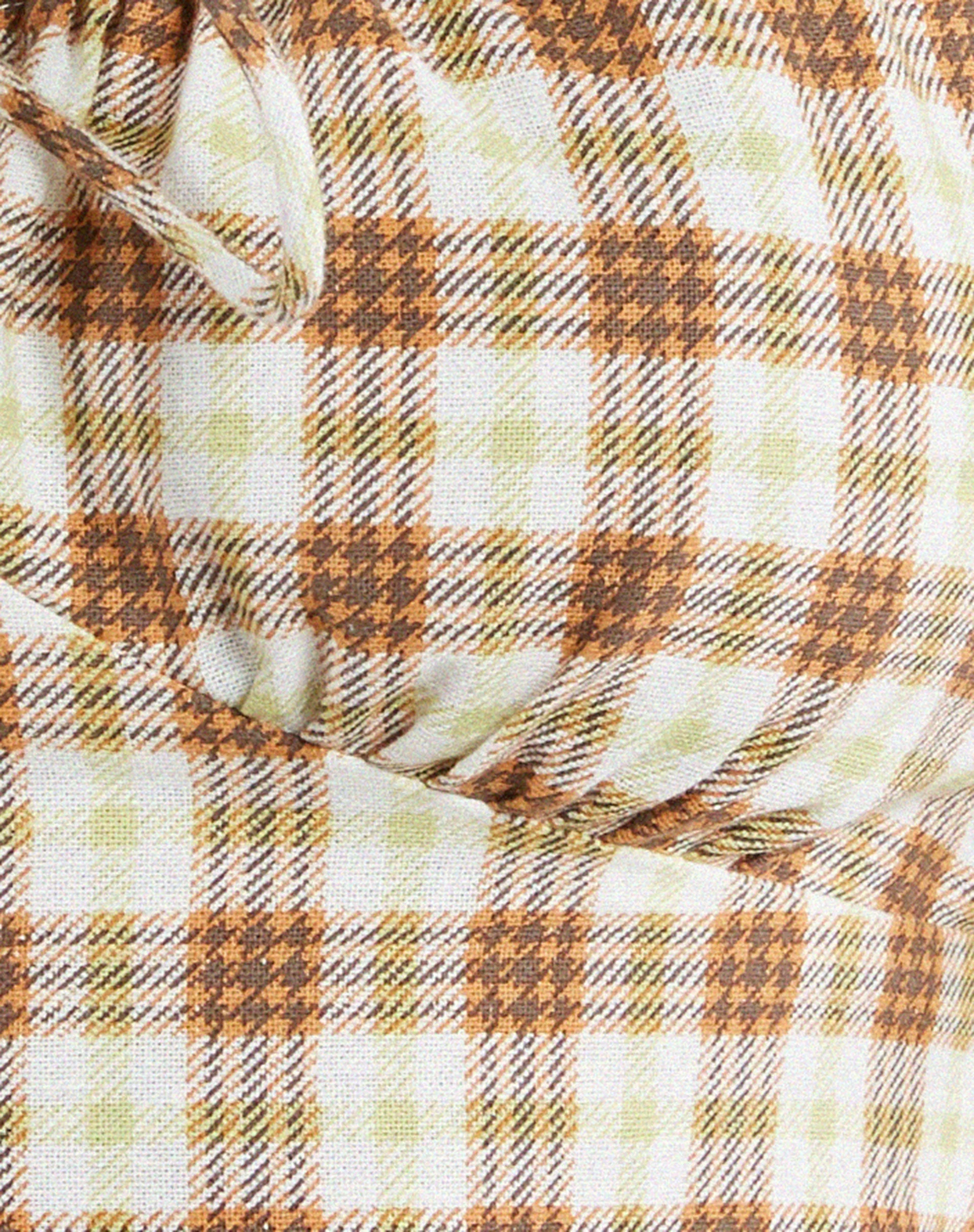 Auri Crop Top in Yellow Brown Check - Image 8