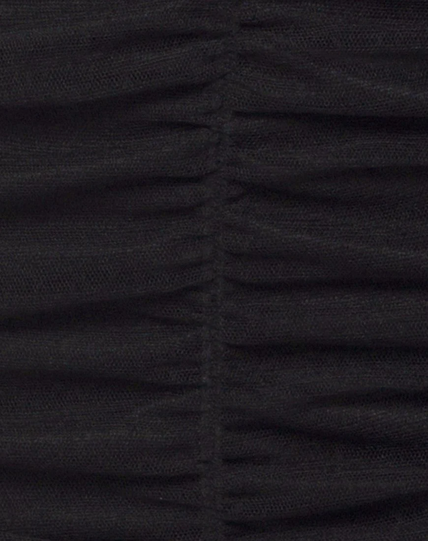 Azalea Dress in Sheer Knit Black - Image 5