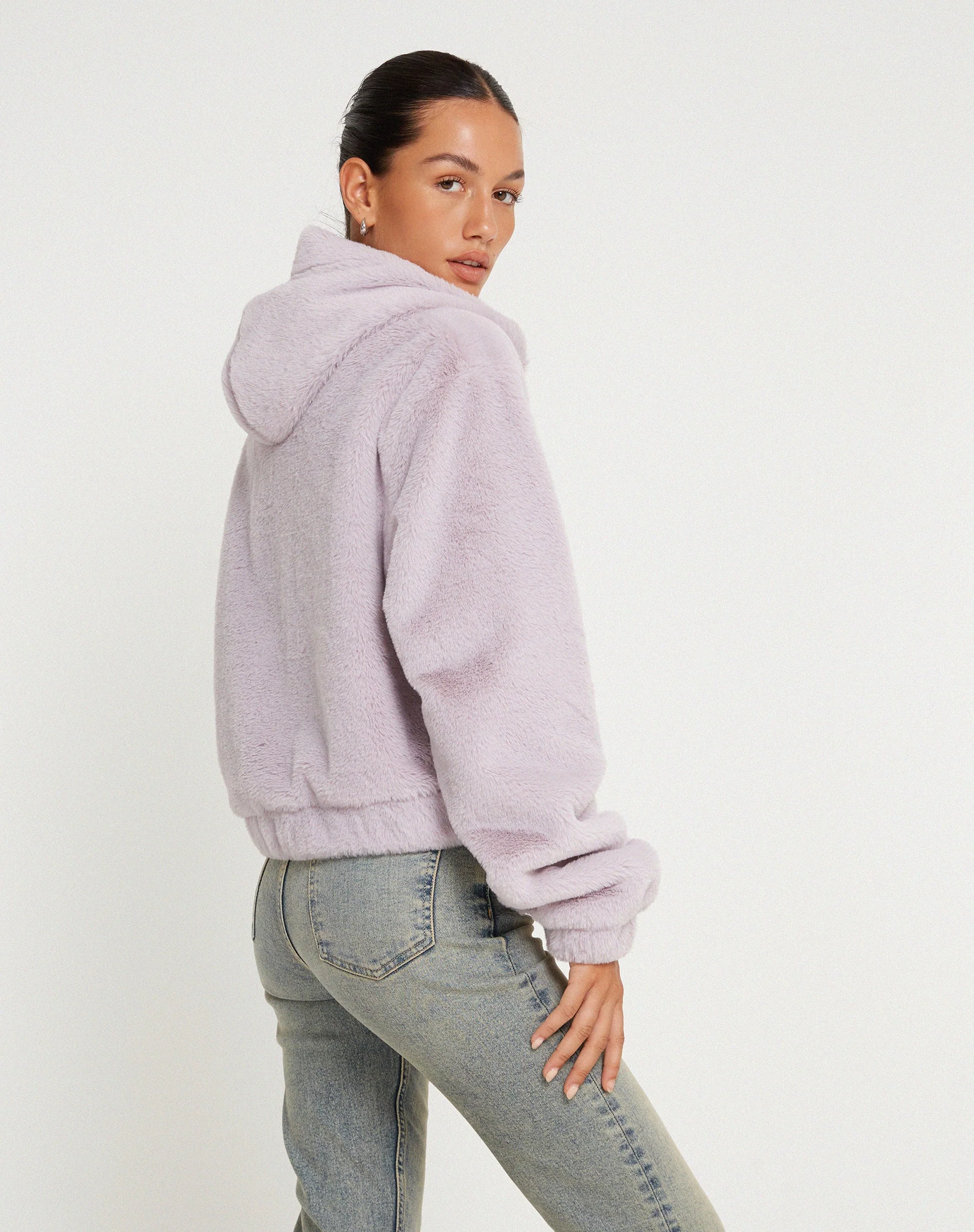 Banowa Zip Up Jacket in Lilac - Image 5
