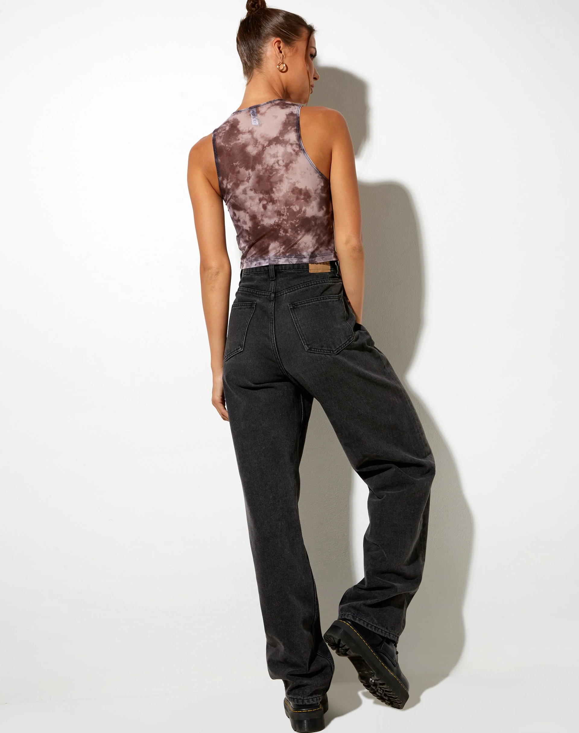 Barika Top in Mesh Smoke Black Grey - Image 2