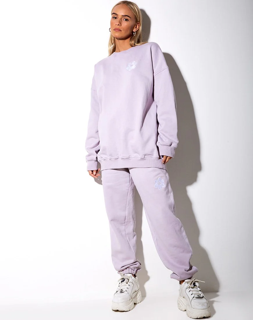 Basta Jogger in Pastel Lilac Daisy Embro - Image 3