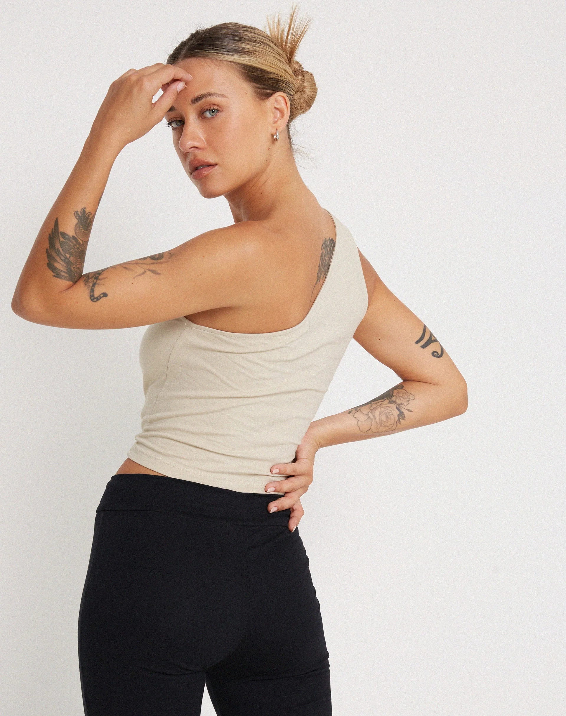 Bay One Shoulder Top in Coconut Milk - Image 2