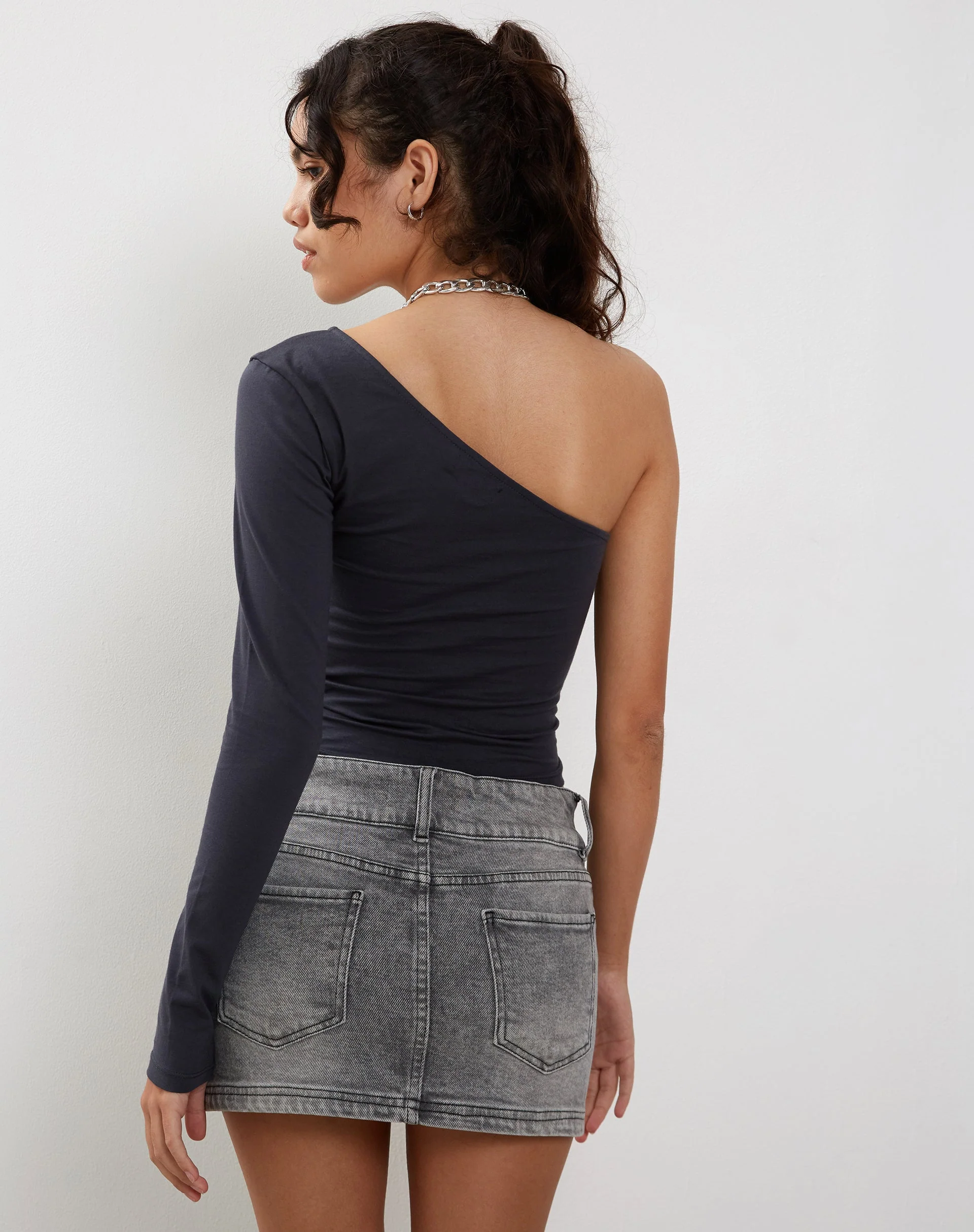 Bayge One Shoulder Top in Ocean Storm - Image 3