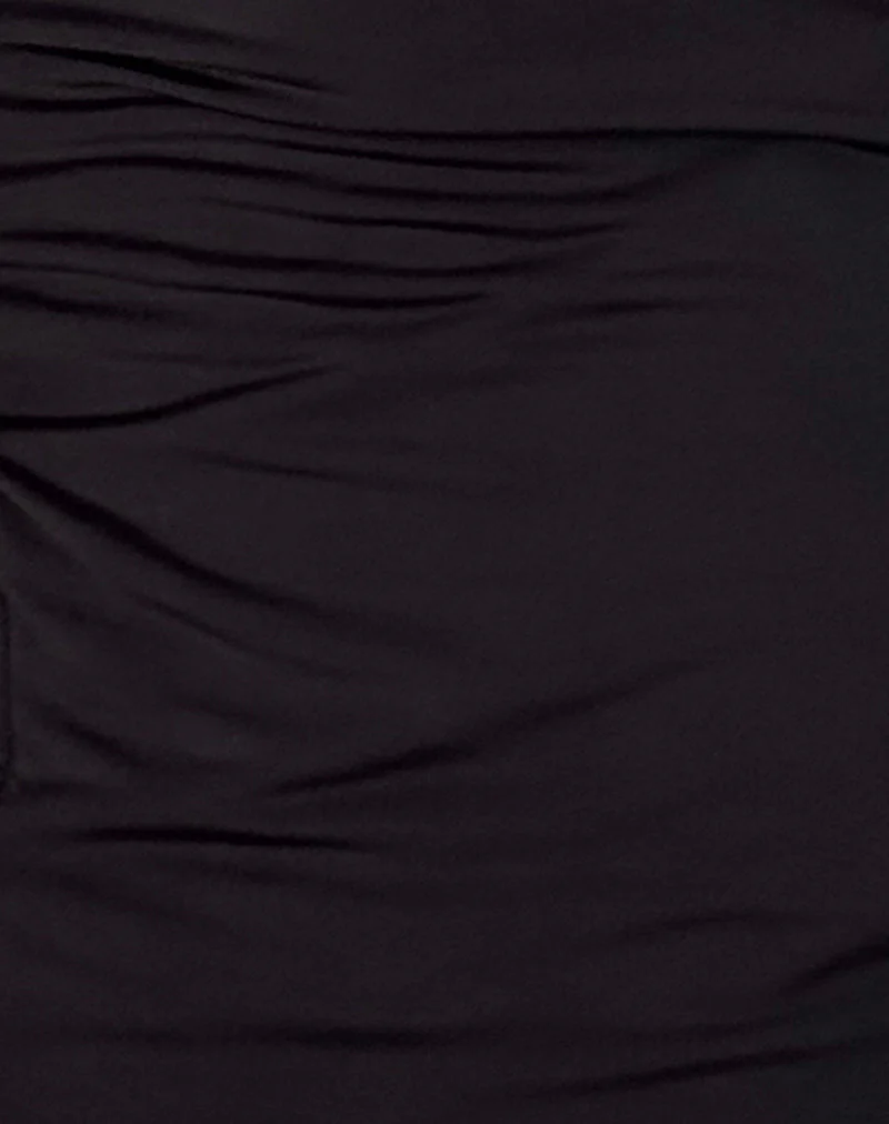 Bea Slinky Cross Front Top in Black - Image 5