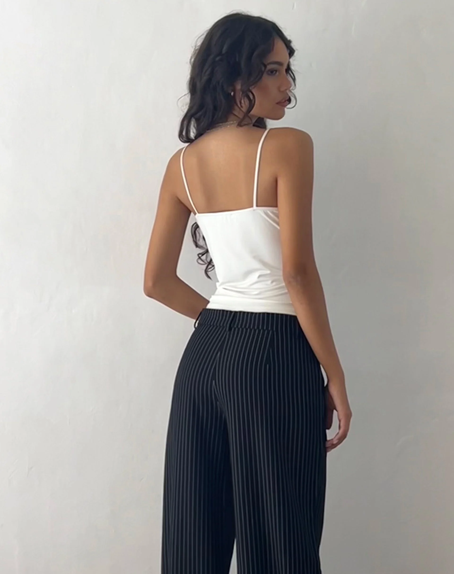 Bea Cross Front Top in Ivory Soft Touch - Image 5