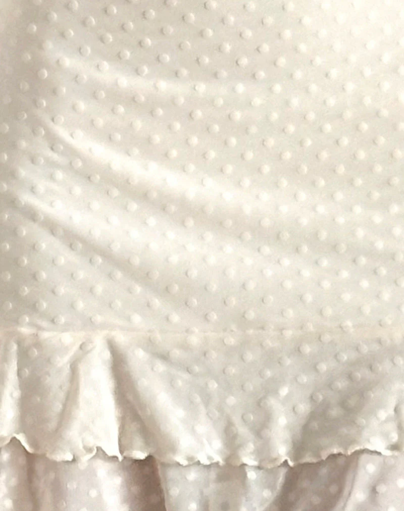 Bestari Mini Dress in Ivory Polka Flock - Image 6