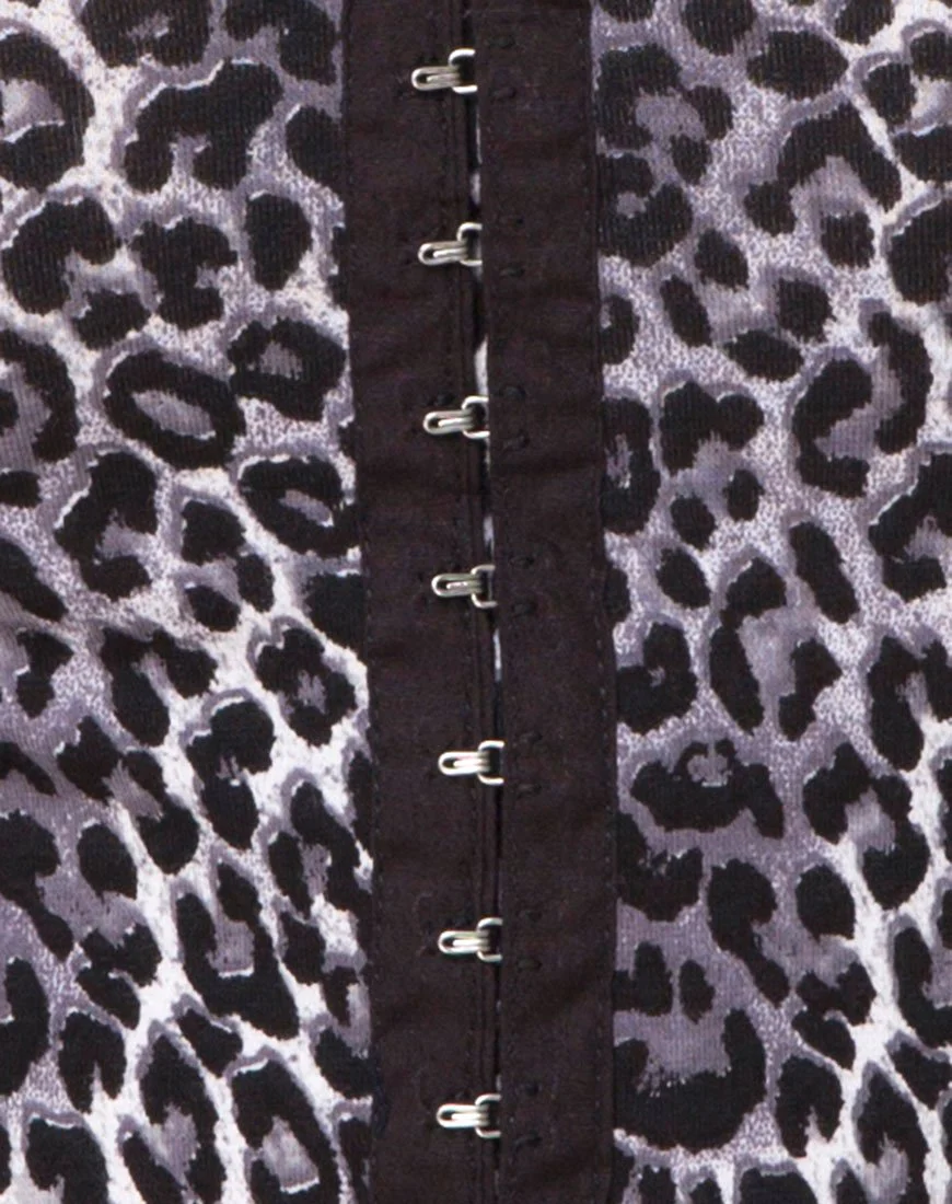 Bida Bodice in Grey Rar Leopard - Image 5