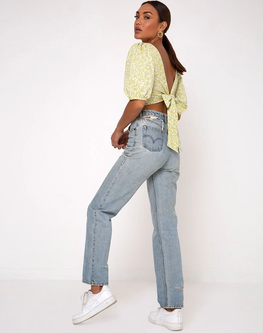 Bija Crop Top in Botanic Mint Foam - Image 6