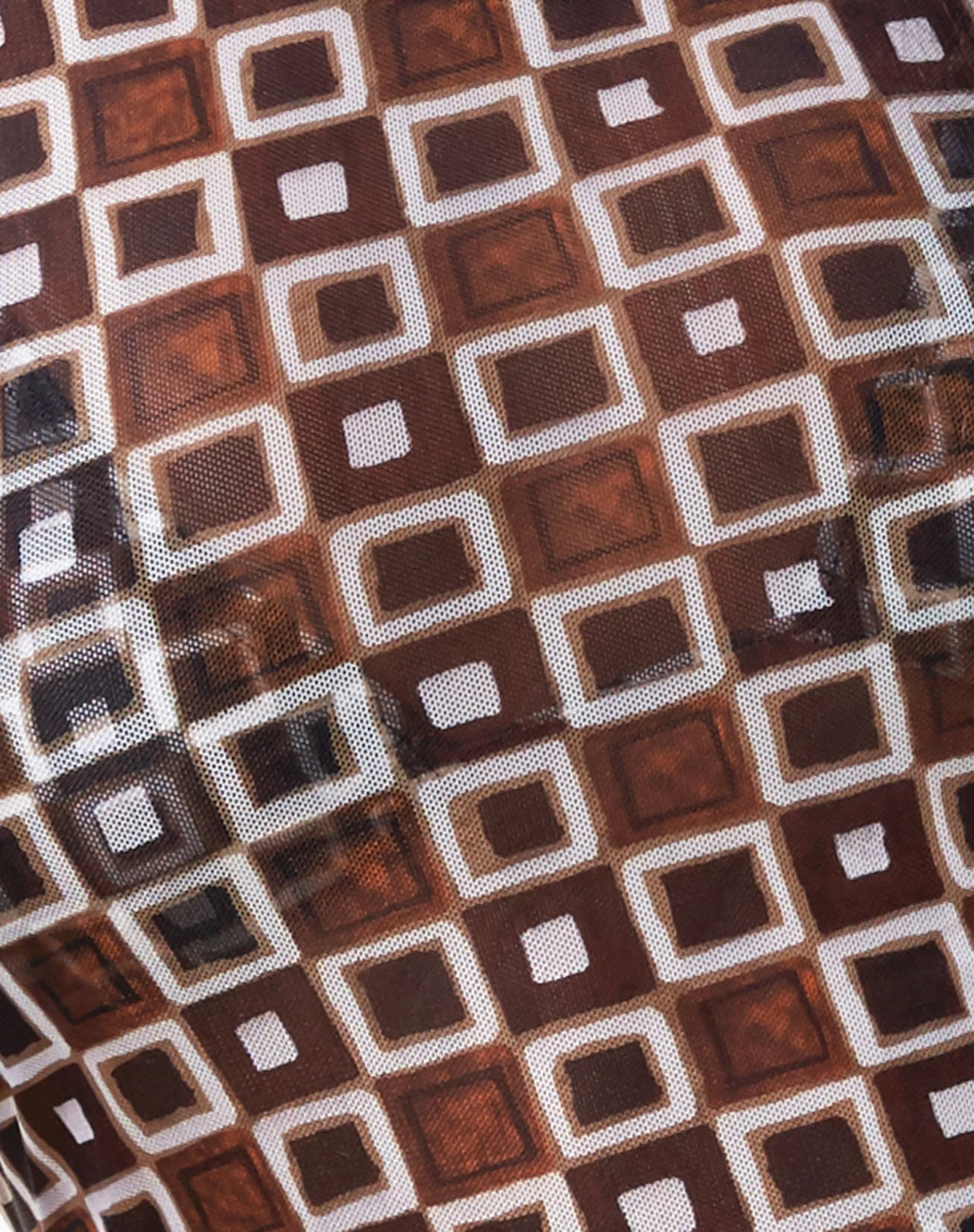 Bika Vest Top in 90's Geo Brown - Image 7