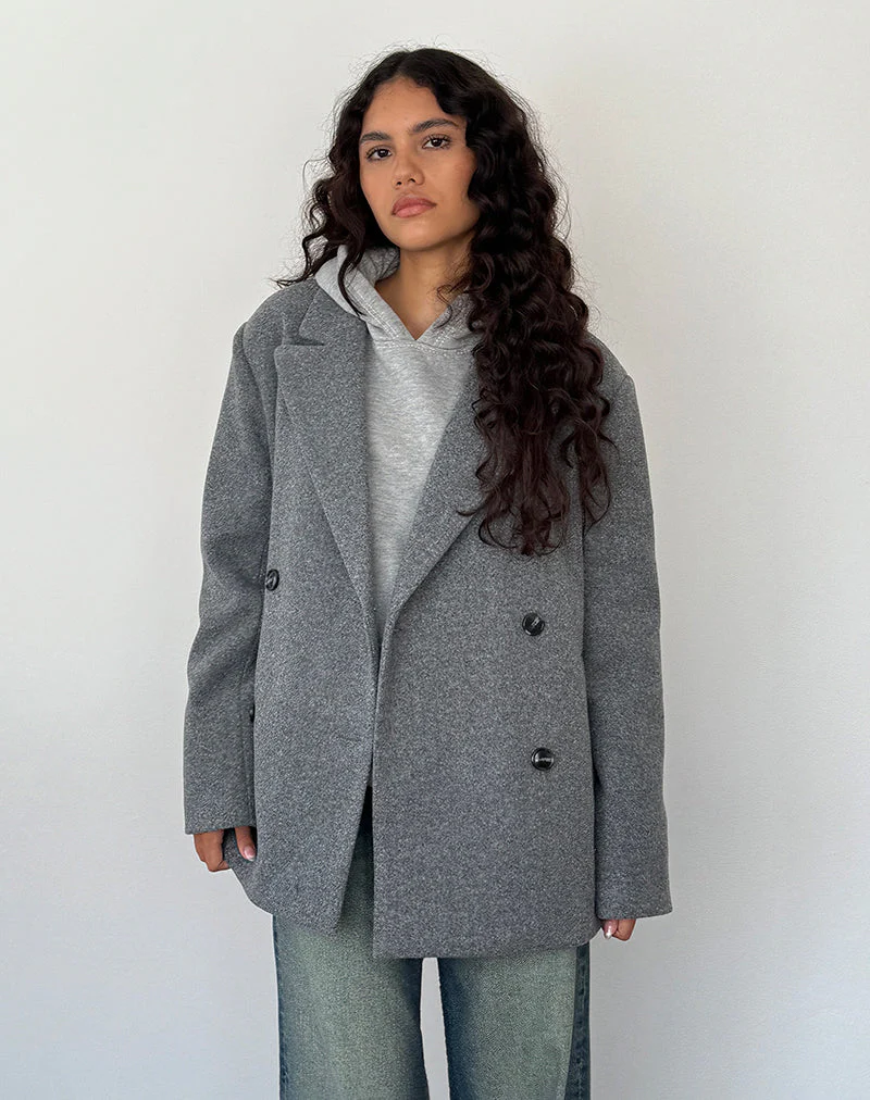 Binaiya Oversized Blazer in Grey - Image 3