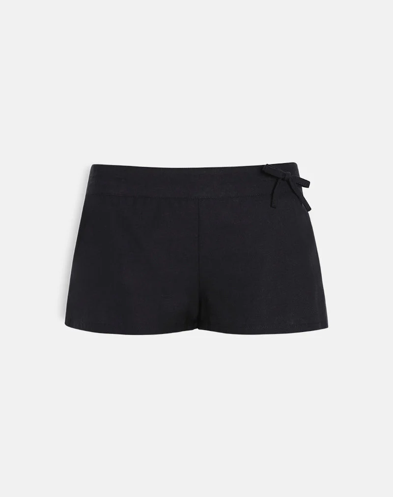 Blazy Tie Shorts in Black - Image 3