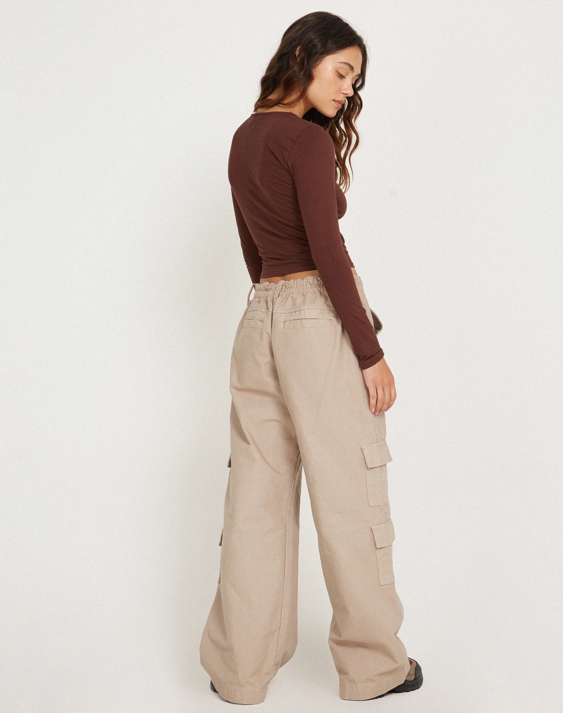 Bonja Long Sleeve Top in Seal Brown - Image 4