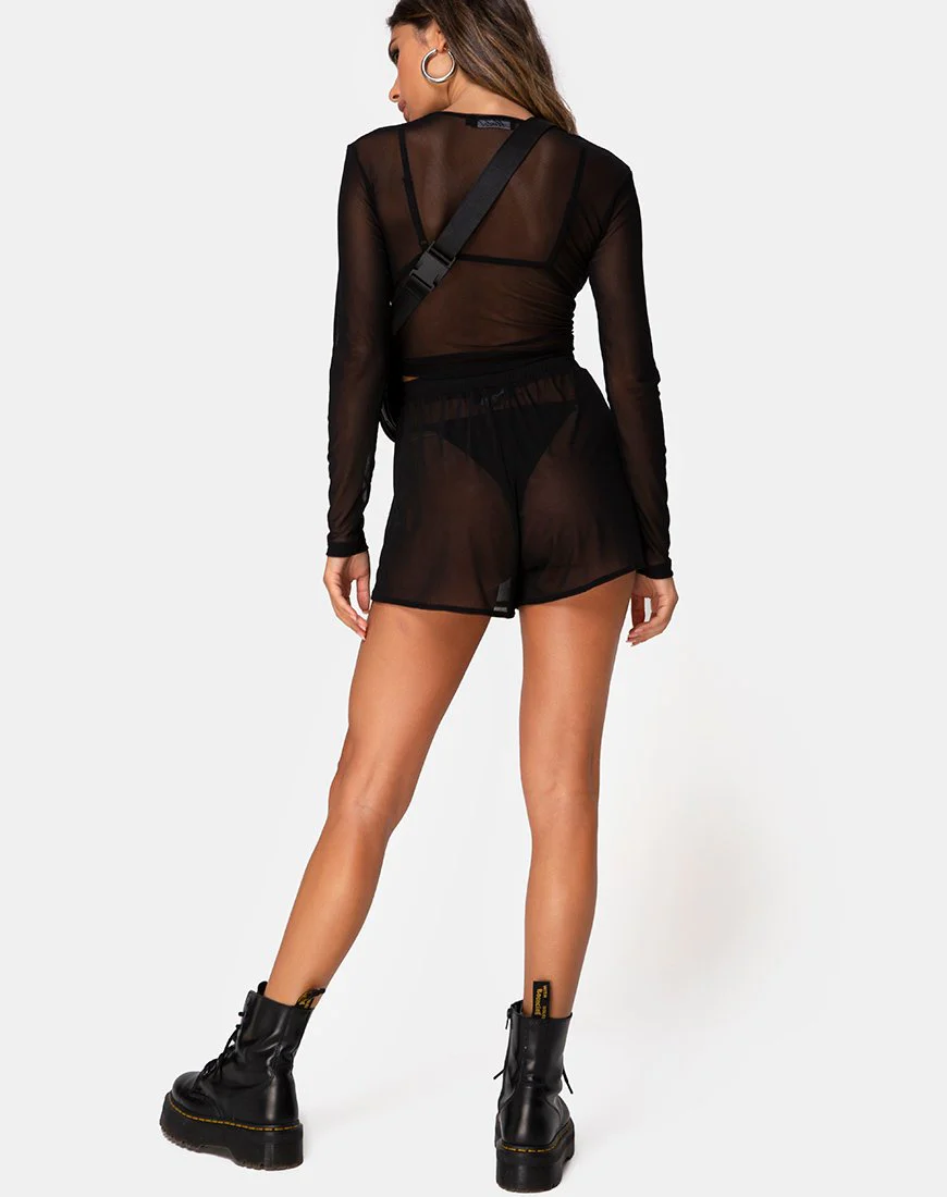 Boris Short in Mesh Black - Image 4