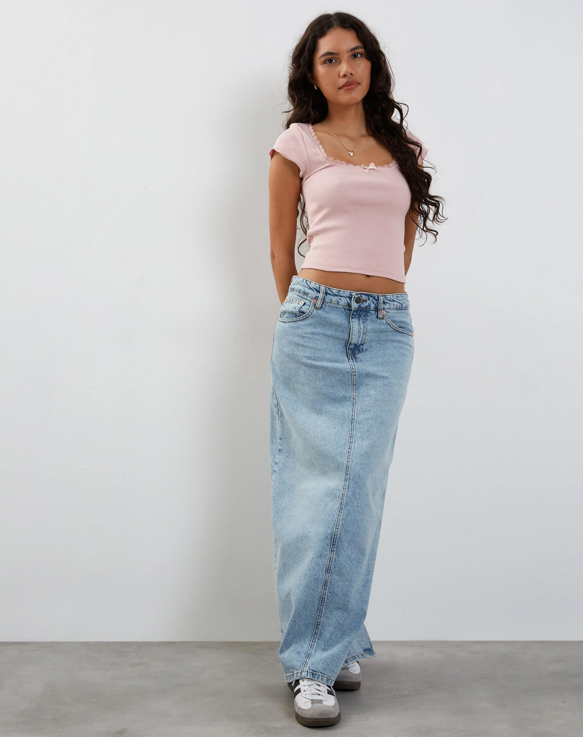 Bovillo Cap Sleeve Top in Pink Lady Ribbed Jersey - Image 3