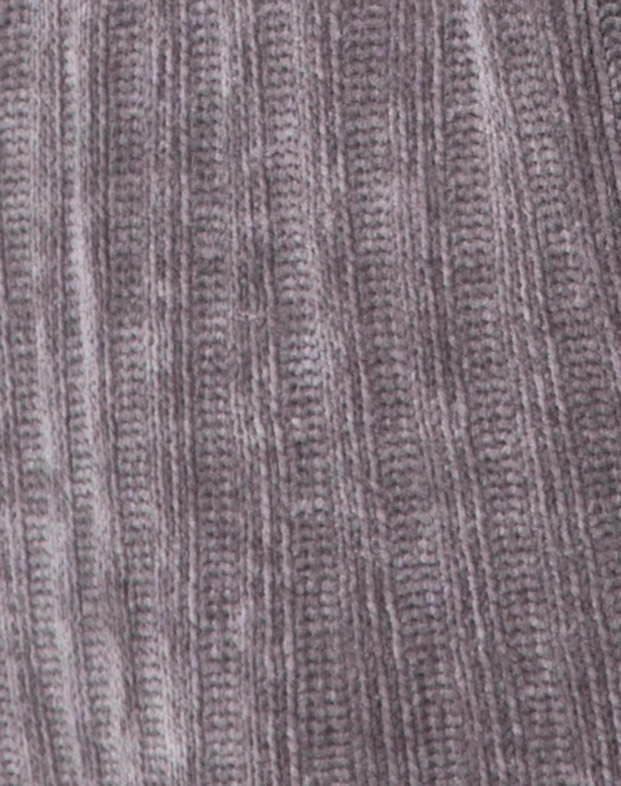 Boyfriend Cardigan in Chenille Grey - Image 6