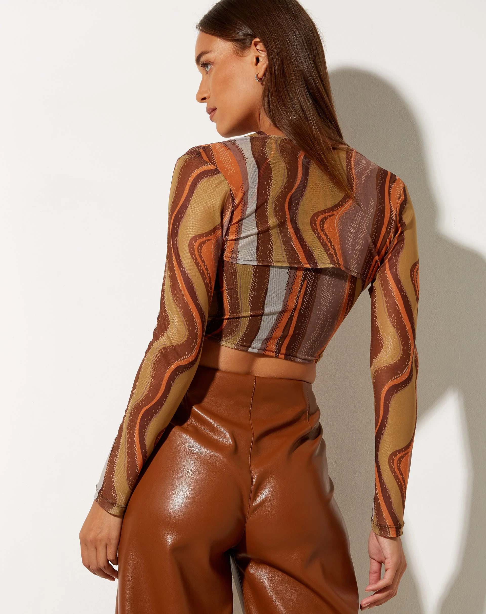 Britta Crop Top in Earthy Gradient - Image 7