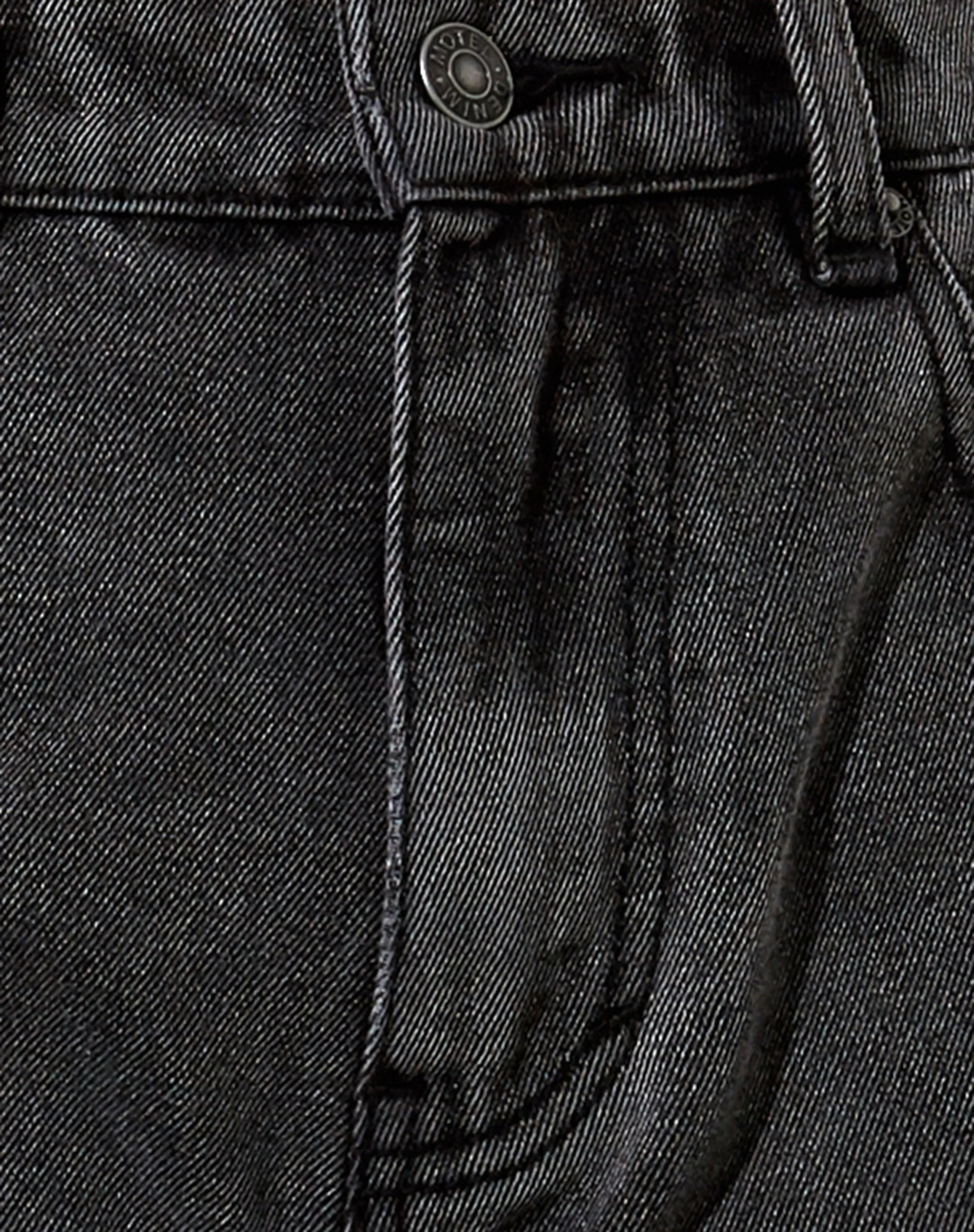 Bum Rips Parallel Jeans in Black Wash - Image 6