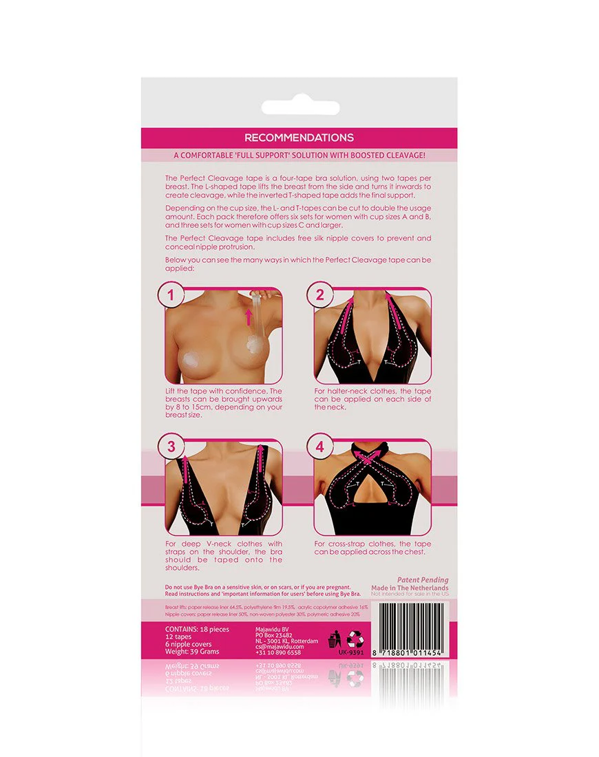Bye Bra Cleavage Tape and Silk Nipple Covers Cup A-F - Image 2