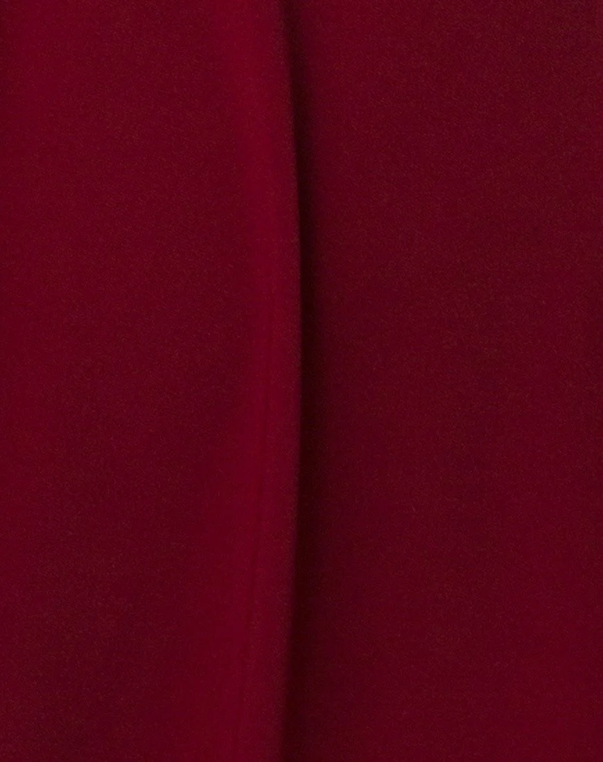Caltry Skater Dress in Burgundy - Image 5