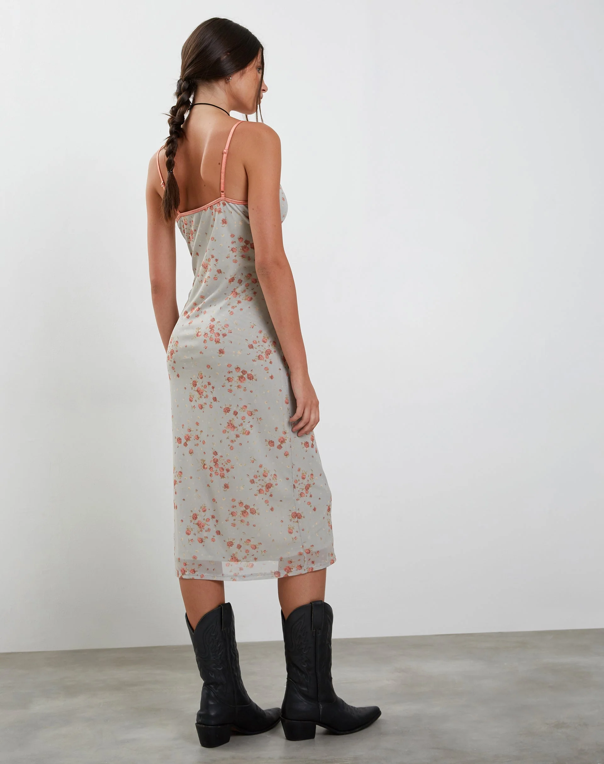 Camelia Mid Dress in Ditsy Rose Cluster - Image 4