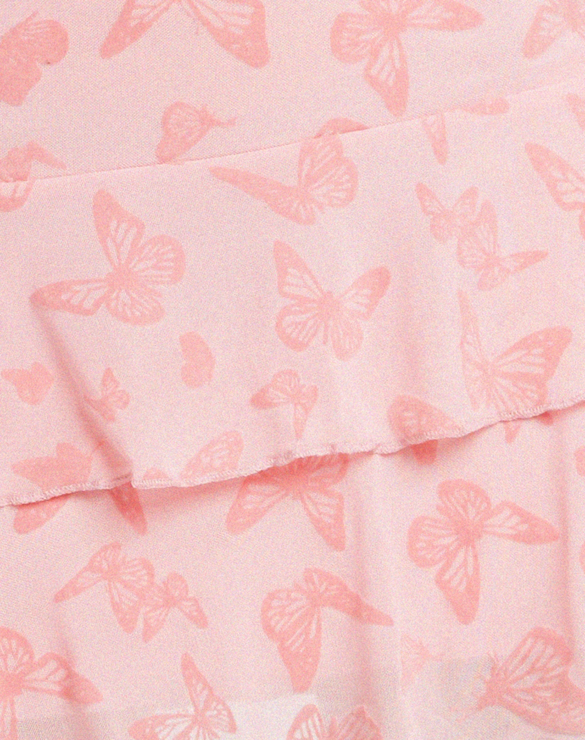 Camila Mini Skirt in Butterfly Pink Flock - Image 7