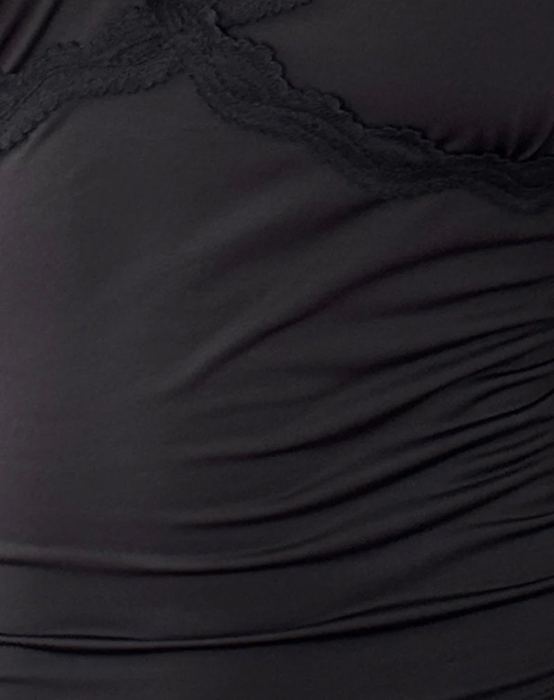 Carolina One Shoulder Top in Black - Image 6