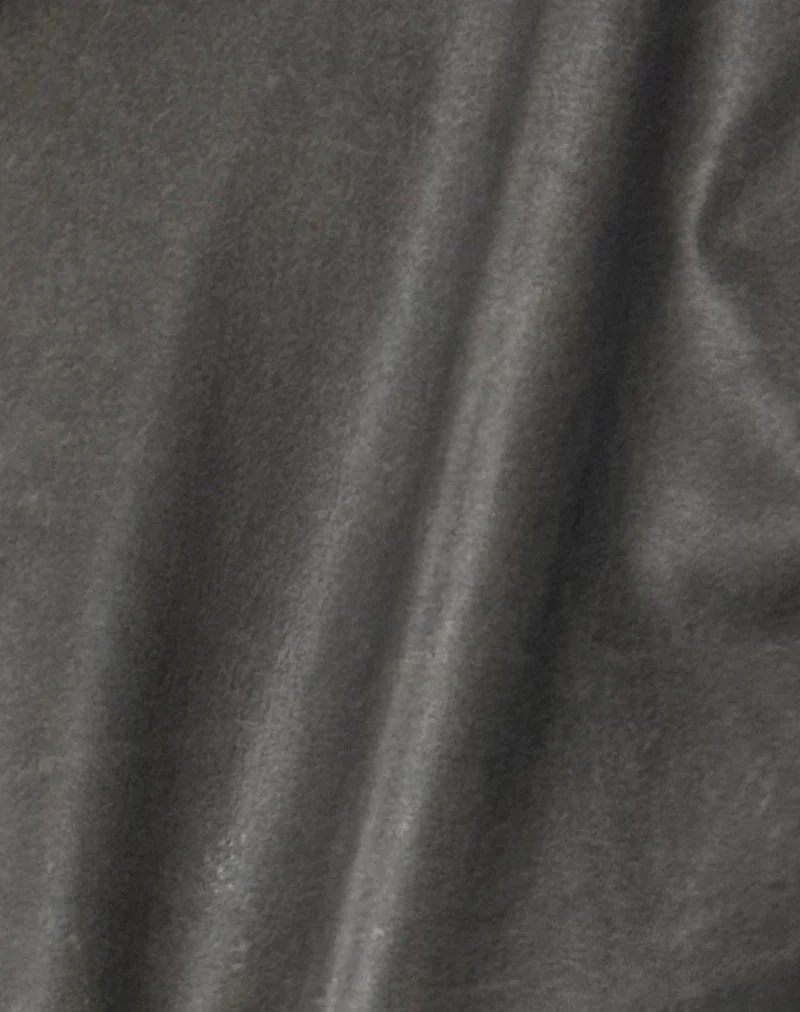 Cavita Distressed Jacket in PU Olive - Image 6
