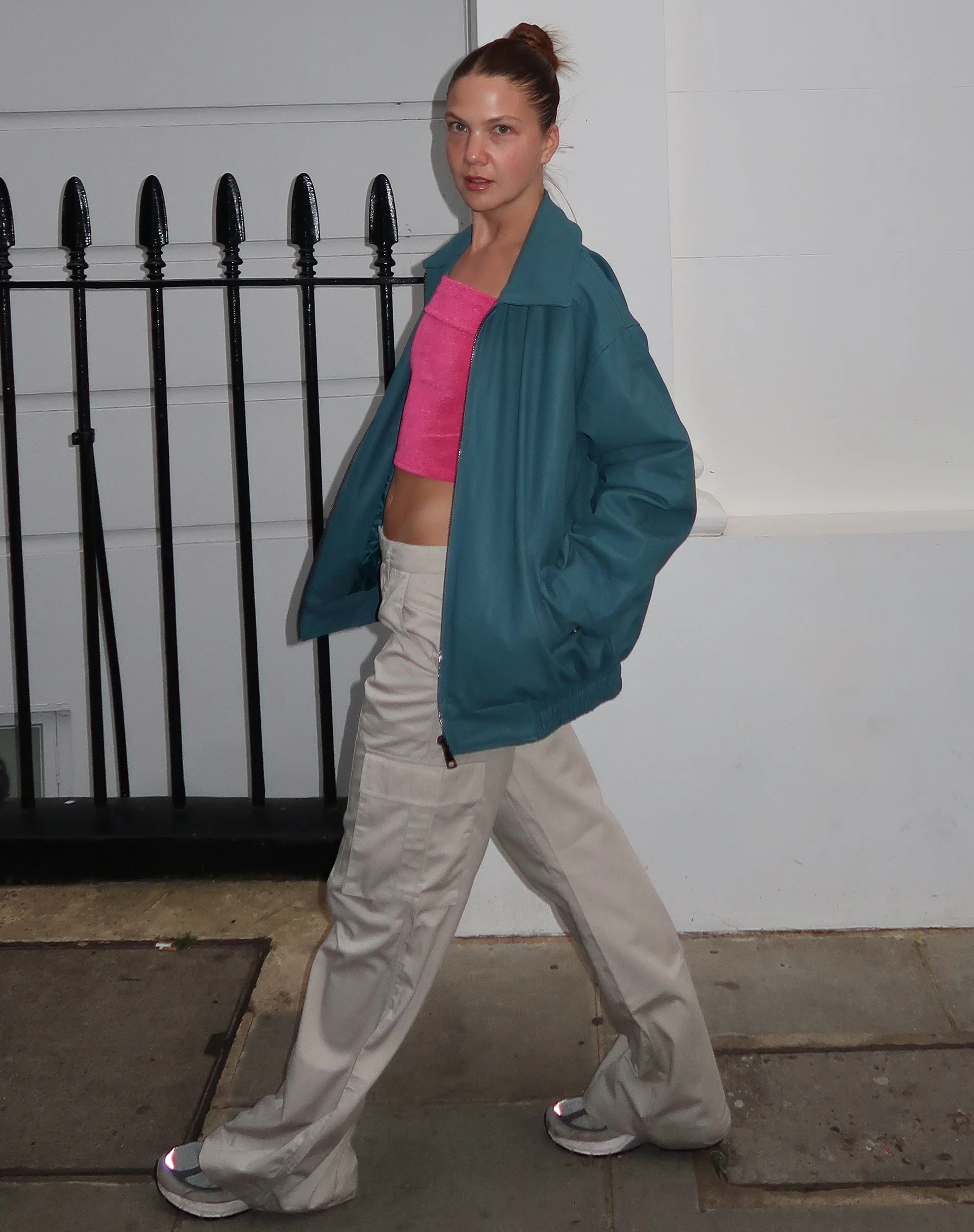MOTEL X JACQUIE Cavita Jacket in PU Grey Blue - Image 2