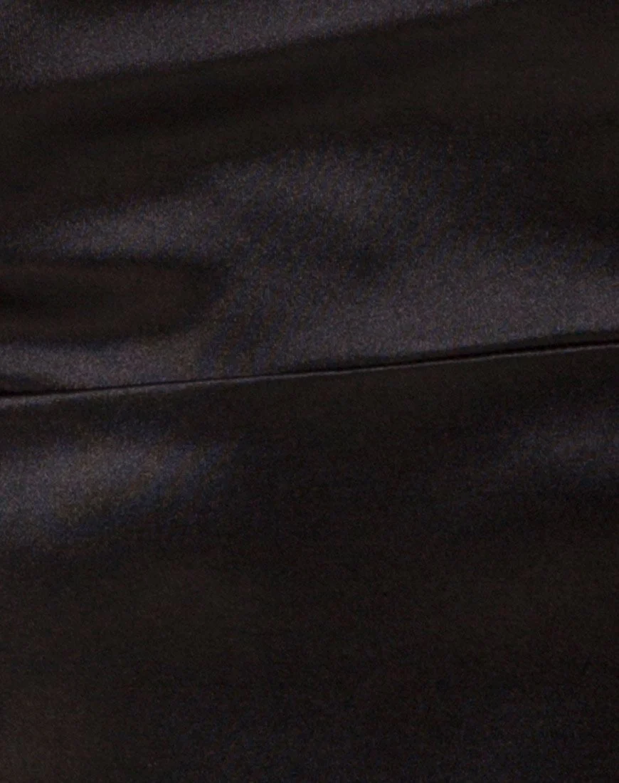 Cecile Dress in Satin Black - Image 5